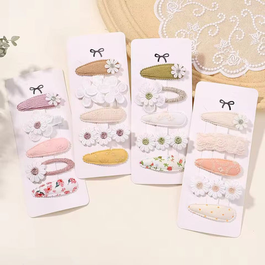 5pcs Mini Baby Girl Hair Clip Cute Floral Bow Bunny Princess Hairpin for Toddler Girl Lovely Bang Side Clip Hair Accessories